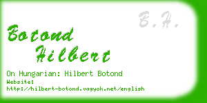botond hilbert business card